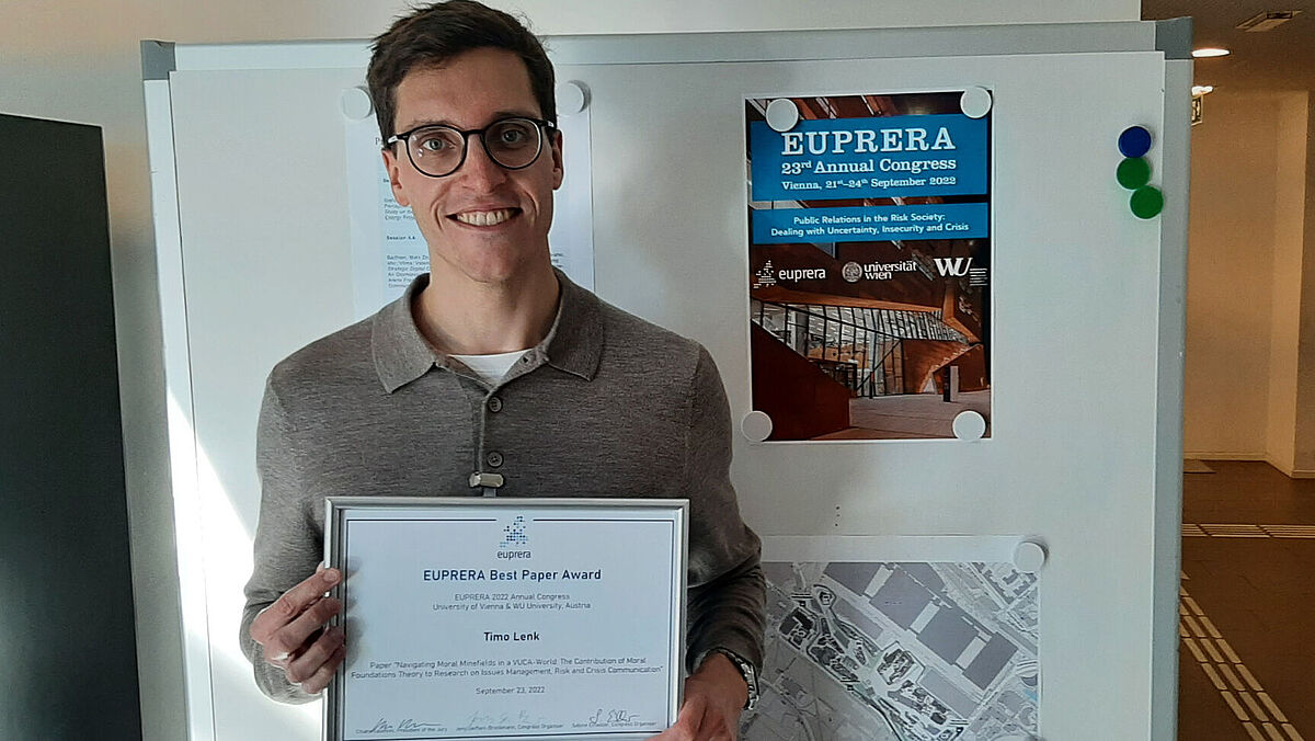 Euprera Best Paper Award für Timo Lenk