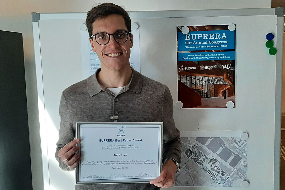 Euprera Best Paper Award für Timo Lenk